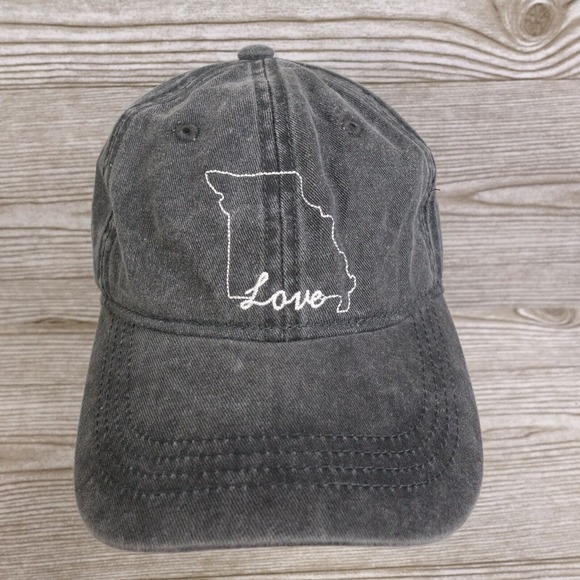 MISSOURI LOVE MAURICES ONE SIZE GRAY ADJUSTABLE CURVE BASEBALL HAT CAP - Picture 1 of 8